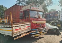 रत्नागिरीच्या जेल नाका येथे तिहेरी अपघात; वाहतुकीवर परिणाम