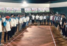 शिरगाव येथे भव्य नाईट अंडरआर्म स्पर्धेचे उद्घाटन