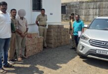 ‘क्रेटा’मधून विदेशी मद्याची तस्करी; सहा लाखांचा मुद्देमाल ताब्यात