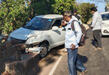 रत्नागिरी-करबुडे मार्गावर कारला अपघात