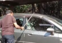 कडवईत भरदिवसा तलवार नाचवत कारची तोडफोड; वृद्ध महिलेला जीवे मारण्याची धमकी