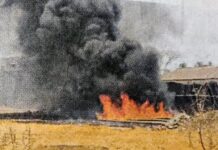 नाचणे येथे जीवन प्राधिकरणाचे पाईप आगीत भस्मसात