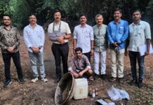 मिरजोळेत गावठी हातभट्टीवर एलसीबीची धाड; एकाला अटक