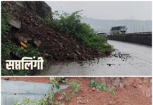मुंबई-गोवा महामार्गावर निवळी, सप्तलिंगी घाटात कोसळली दरड