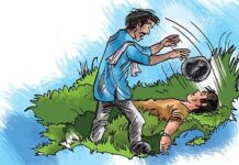साळवी स्टॉप येथे तरुणाच्या डोक्यात दगड मारुन दुखापत