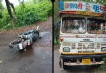 भरधाव ट्रकच्या धडकेत तरुण जागीच ठार