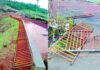 रत्नदुर्ग किल्ल्यावर सनसेट पॉईंटवरील लोखंडी रेलिंग कोसळले