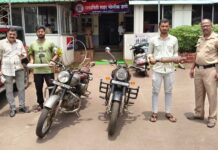 साइलेन्सरचे कर्कश्य आवाज काढणाऱ्या १० दुचाकीस्वारांवर कारवाई