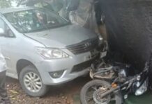 तुरळ येथे तीन वाहनांचा भीषण अपघात