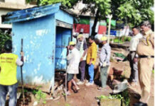 रत्नागिरीतील मंगळवार आठवडा बाजारातील अतिक्रमणे हटवली