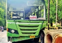विश्वेश्वर घाटीत एसटी बसचा अपघात; तीन प्रवासी जखमी